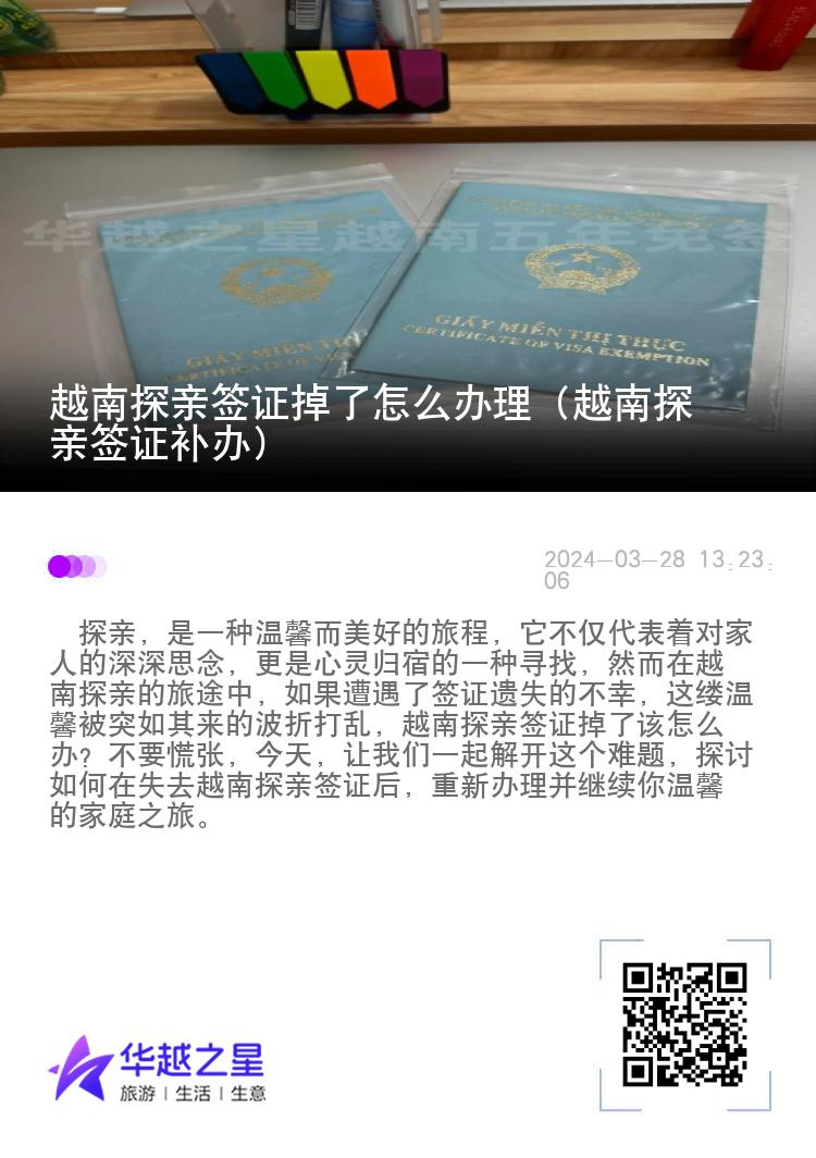 越南探親簽證掉了怎么辦理（越南探親簽證補辦）
