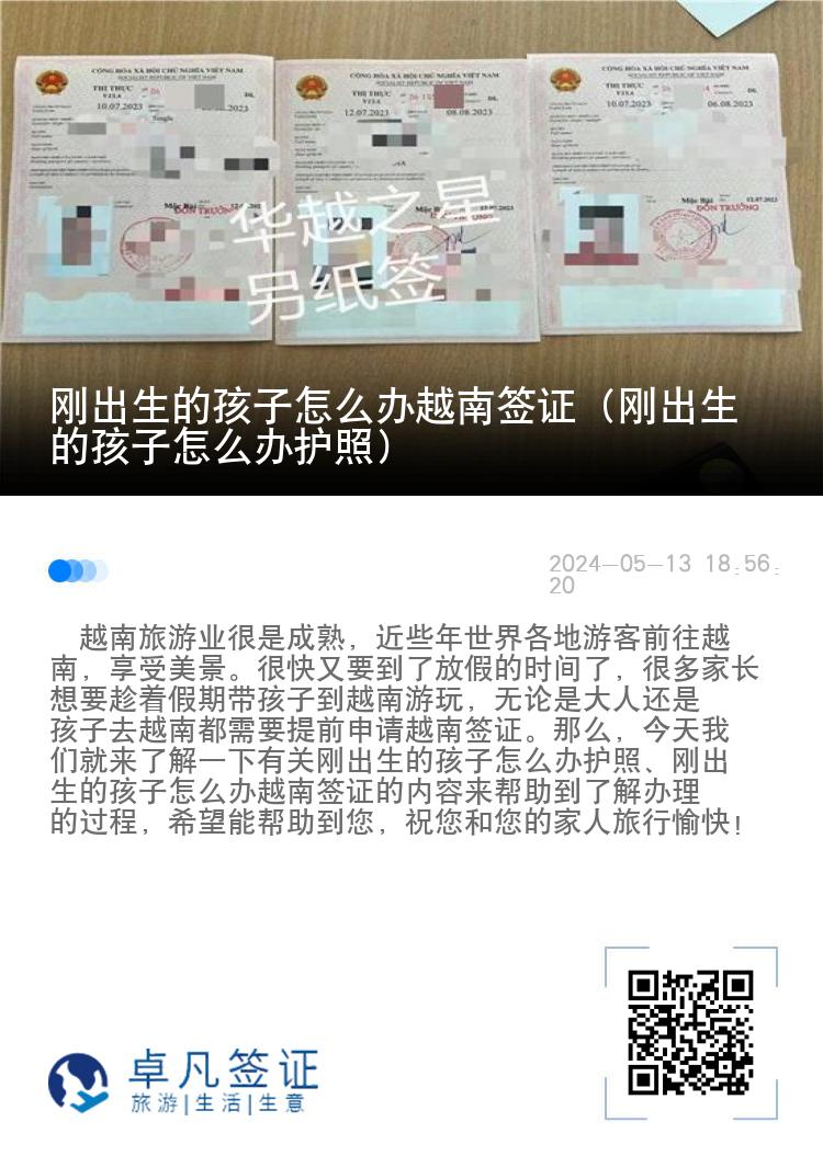 剛出生的孩子怎么辦越南簽證（剛出生的孩子怎么辦護照）