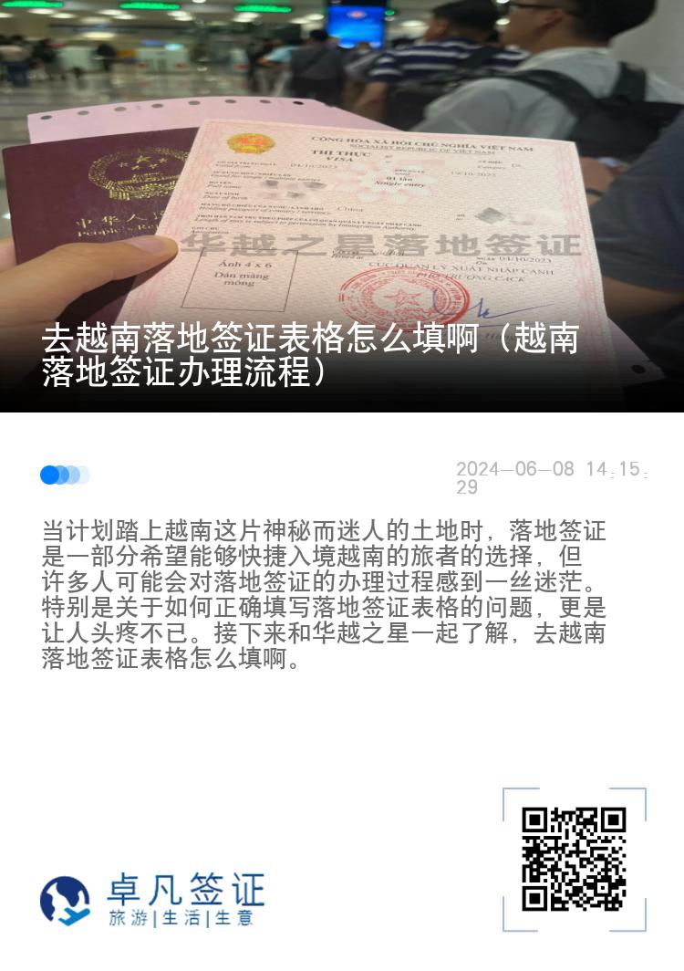 去越南落地簽證表格怎么填?。ㄔ侥下涞睾炞C辦理流程）
