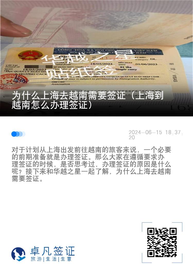 為什么上海去越南需要簽證（上海到越南怎么辦理簽證）