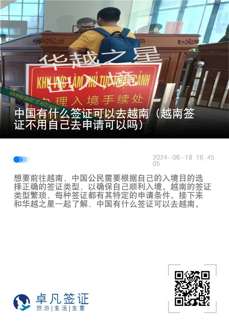 中國(guó)有什么簽證可以去越南（越南簽證不用自己去申請(qǐng)可以嗎）
