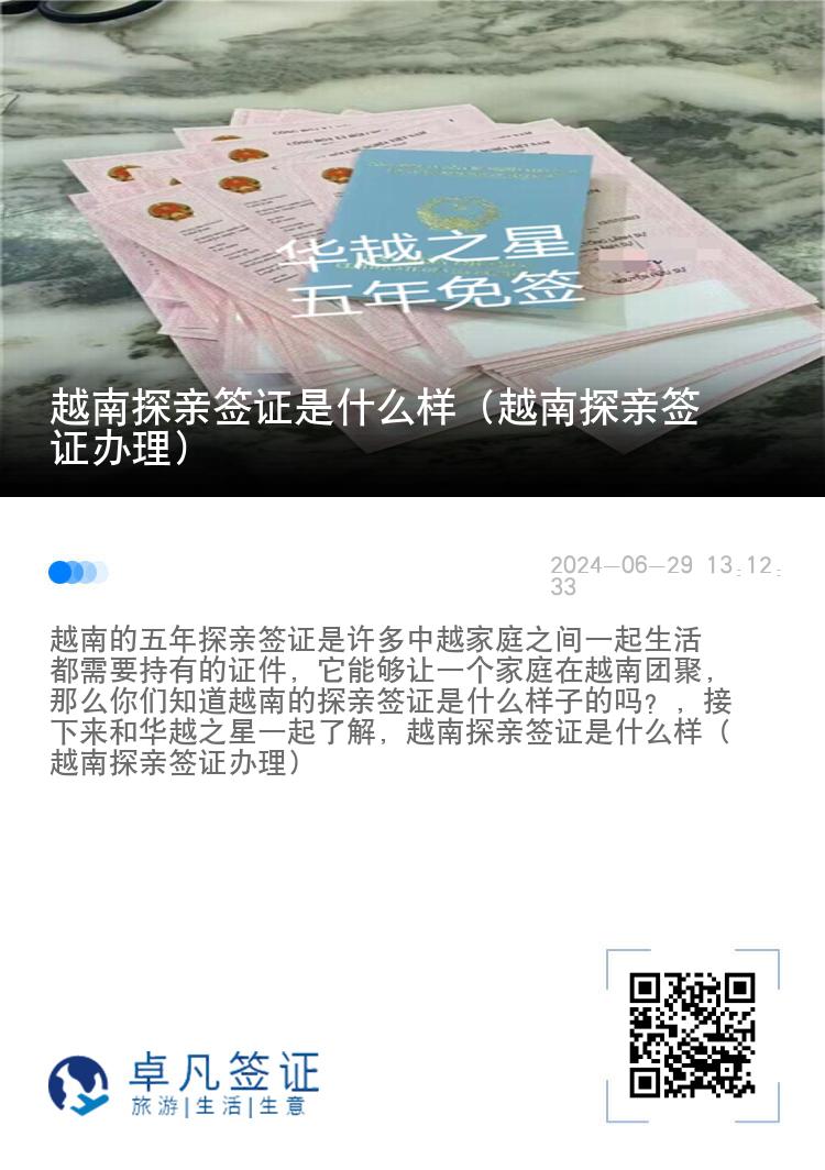 越南探親簽證是什么樣（越南探親簽證辦理）