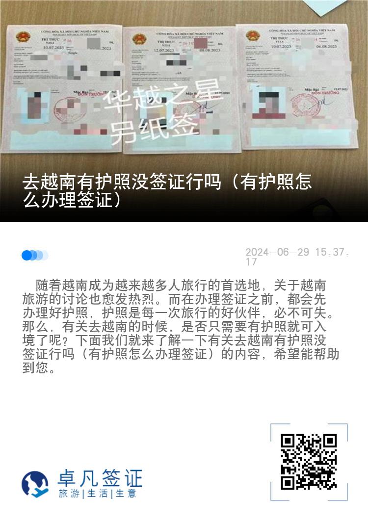 去越南有護(hù)照沒簽證行嗎（有護(hù)照怎么辦理簽證）
