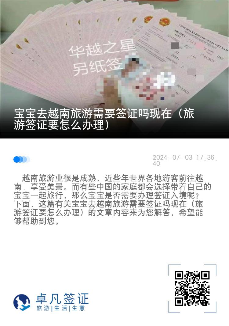 寶寶去越南旅游需要簽證嗎現(xiàn)在（旅游簽證要怎么辦理）