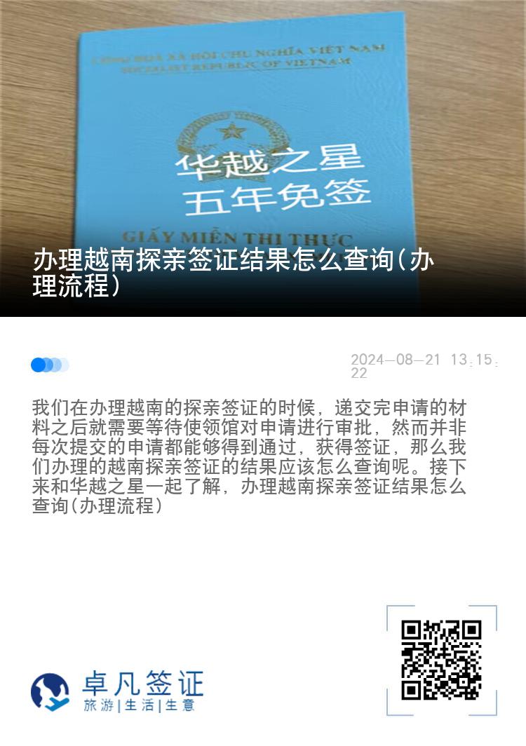辦理越南探親簽證結(jié)果怎么查詢(辦理流程)