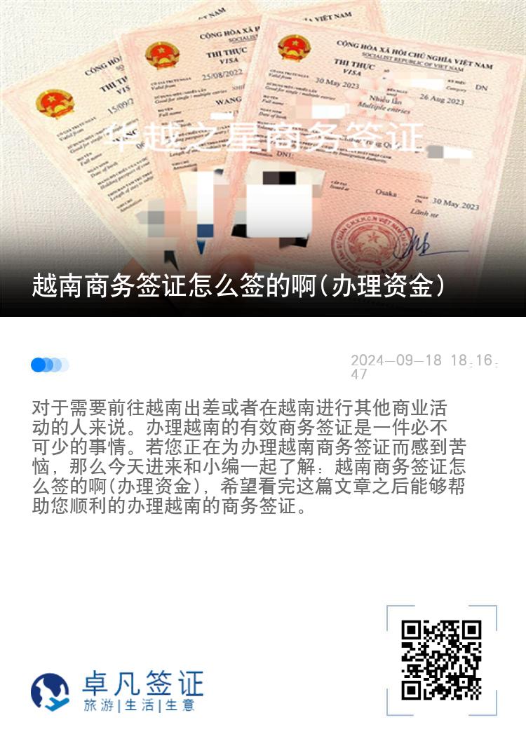 越南商務(wù)簽證怎么簽的啊(辦理資金)
