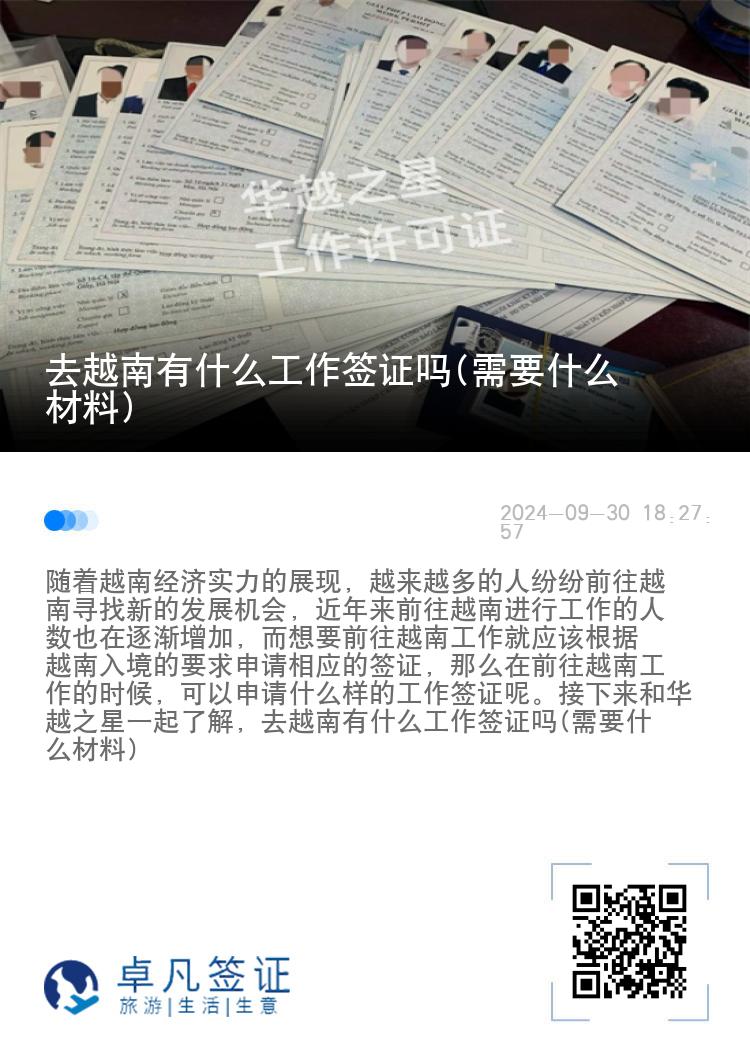 去越南有什么工作簽證嗎(需要什么材料)