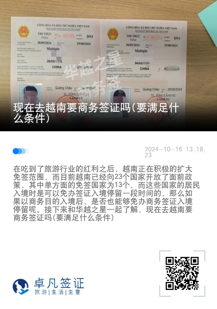 現(xiàn)在去越南要商務(wù)簽證嗎(要滿足什么條件)