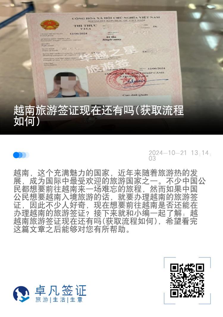 越南旅游簽證現(xiàn)在還有嗎(獲取流程如何)