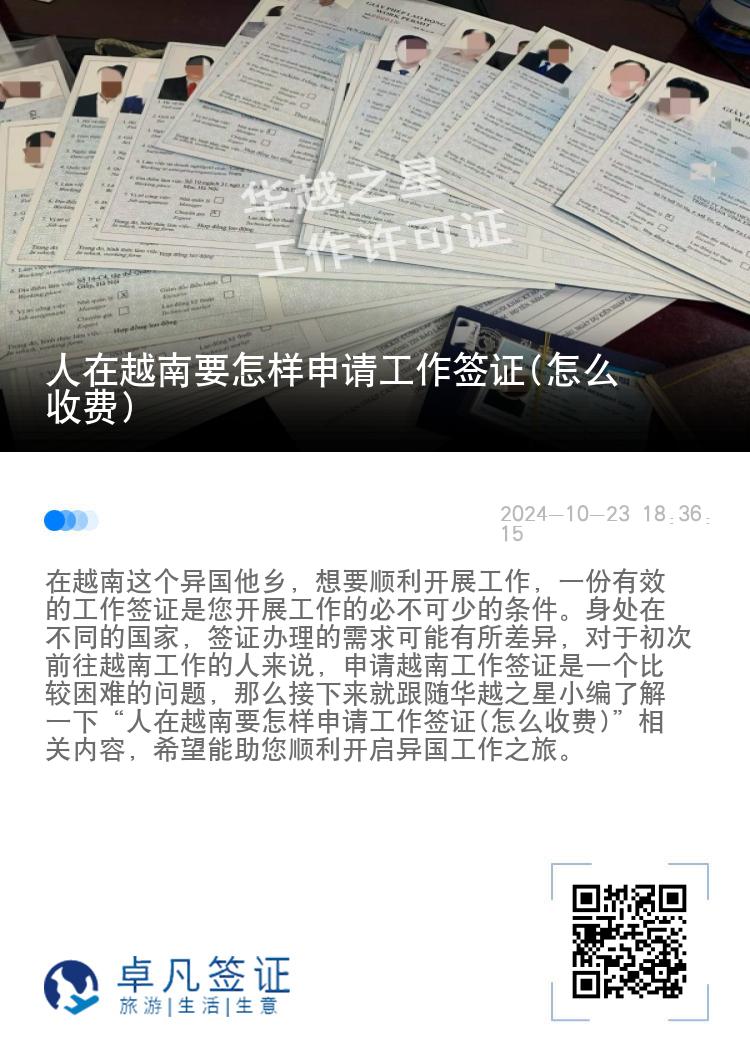 人在越南要怎樣申請工作簽證(怎么收費)