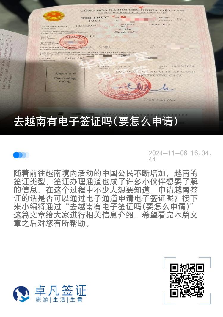 去越南有電子簽證嗎(要怎么申請(qǐng))