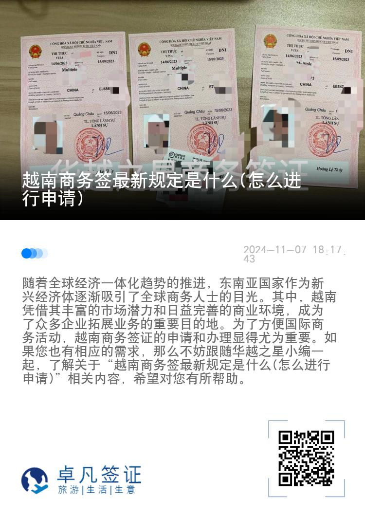 越南商務(wù)簽最新規(guī)定是什么(怎么進(jìn)行申請(qǐng))