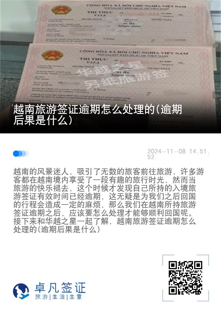 越南旅游簽證逾期怎么處理的(逾期后果是什么)