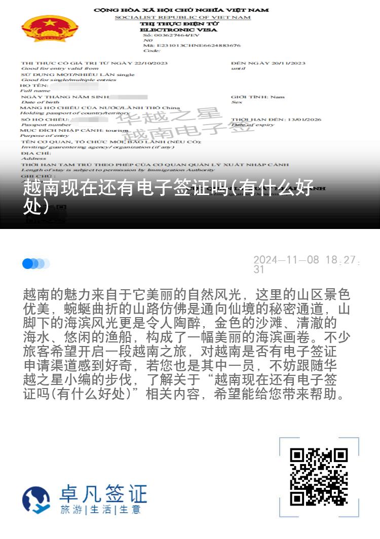 越南現(xiàn)在還有電子簽證嗎(有什么好處)