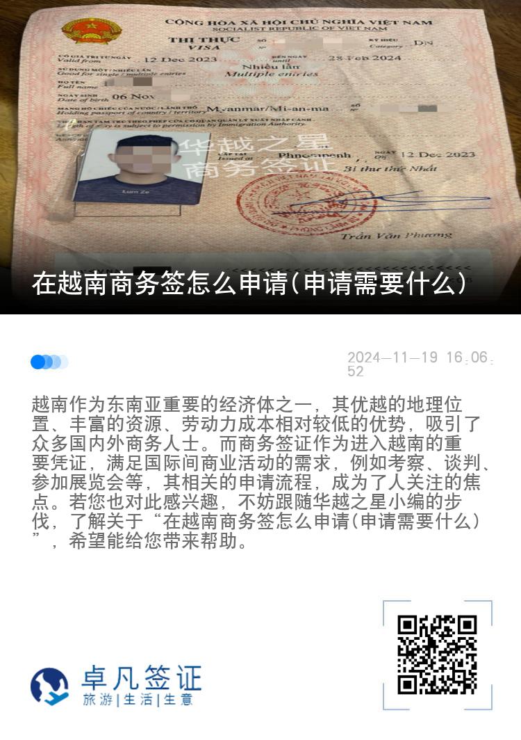 在越南商務(wù)簽怎么申請(申請需要什么)