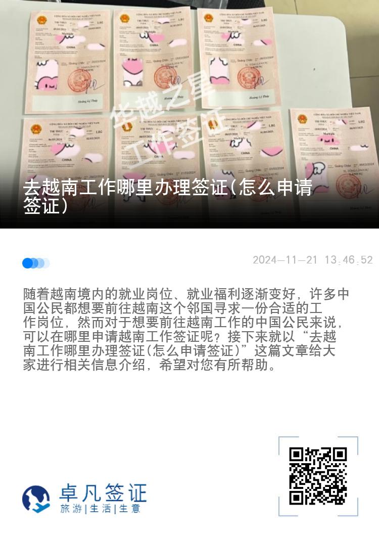 去越南工作哪里辦理簽證(怎么申請(qǐng)簽證)