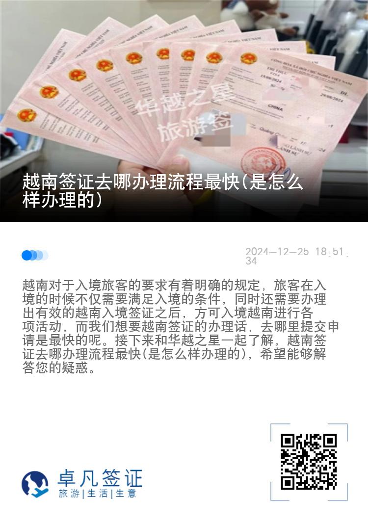 越南簽證去哪辦理流程最快(是怎么樣辦理的)