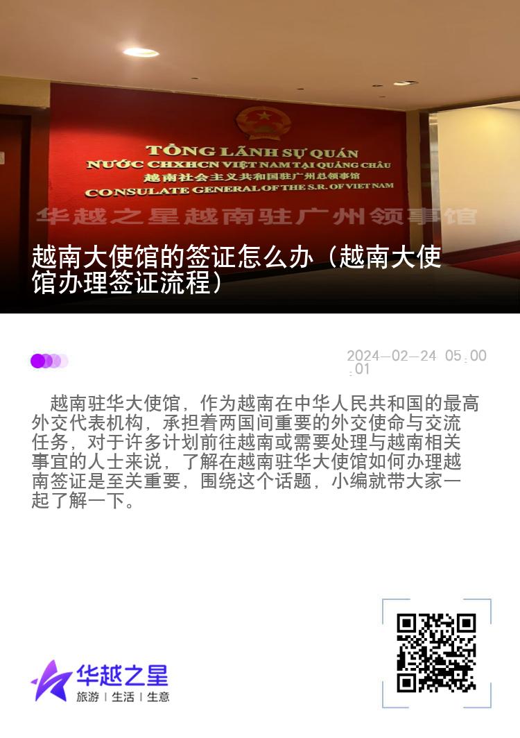 越南大使館的簽證怎么辦（越南大使館辦理簽證流程）