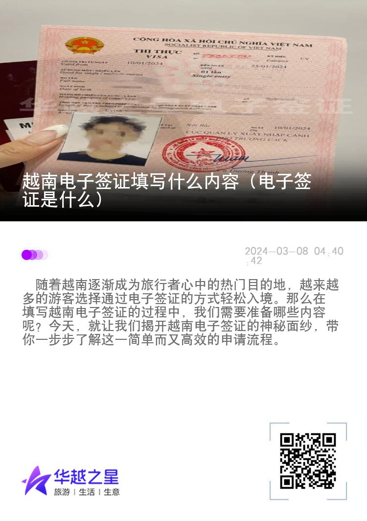 越南電子簽證填寫什么內(nèi)容（電子簽證是什么）